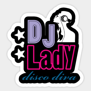 DJ Lady Sticker